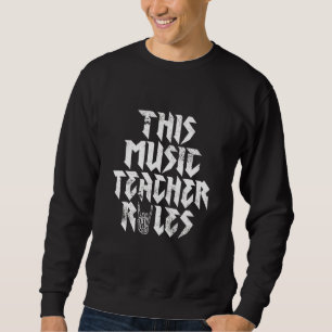 Moletom Rock This Music Teacher Rege Rock And Roll