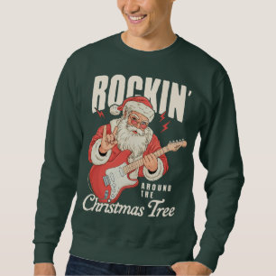 Moletom Rockin 'Around The Christmas Tree Rock Music Papai