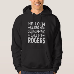 Moletom Rogers Engraçado Primeiro Nome Olá Sou Incrível Ch