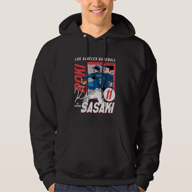 Moletom Roki Sasaki  Los Angeles D MLB Jogadores de Beiseb (Frente)