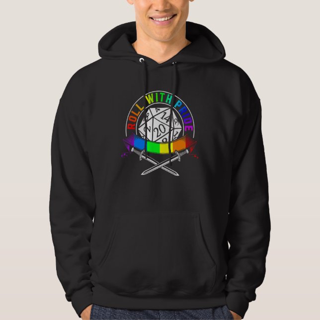 Moletom Roll Lgbt Com Pride D20 Rpg Tabletop Gay E Lesb (Frente)