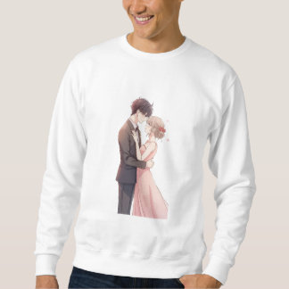 Moletom Romantic Anime Couple Embrace T-Shirt