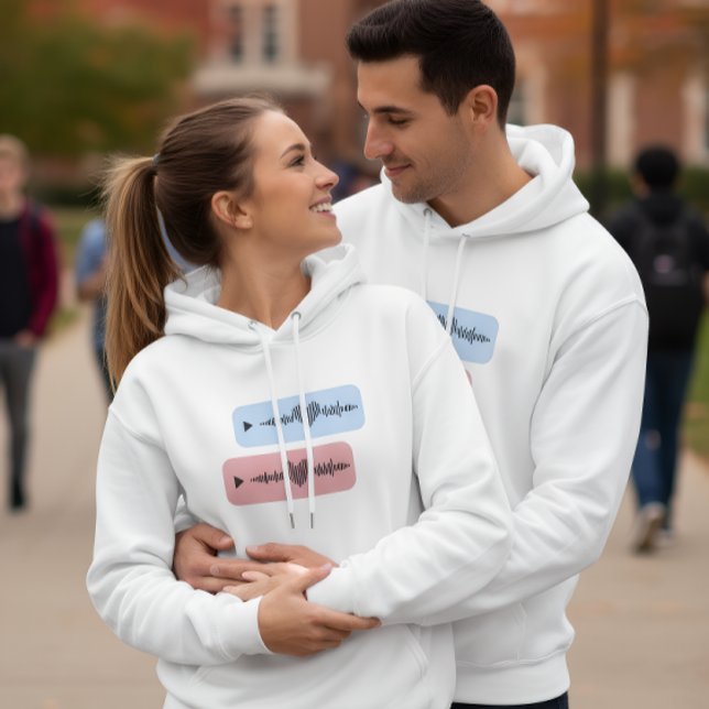 Moletom Romantic Sound Wave Heart Hoodie (Criador carregado)
