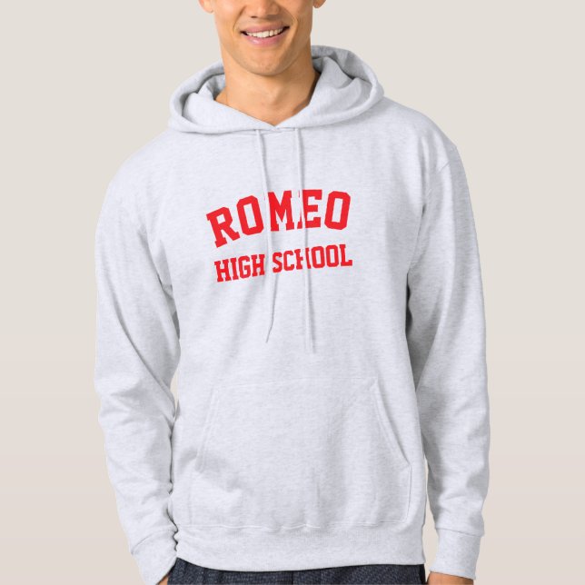 Moletom Romeo Segundo grau Impresso Hoodie (Frente)