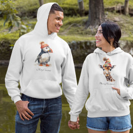 Moletom Ropa de inverno com tema de puffim de Natal em aqu