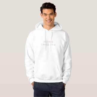 Moletom Rosa "Jesus ama você" Hoodie