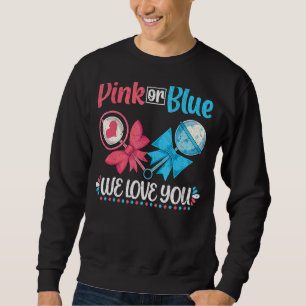 Moletom Rosa Ou Azul Nós Amo-Te O Genoma Futuro Dos Pais
