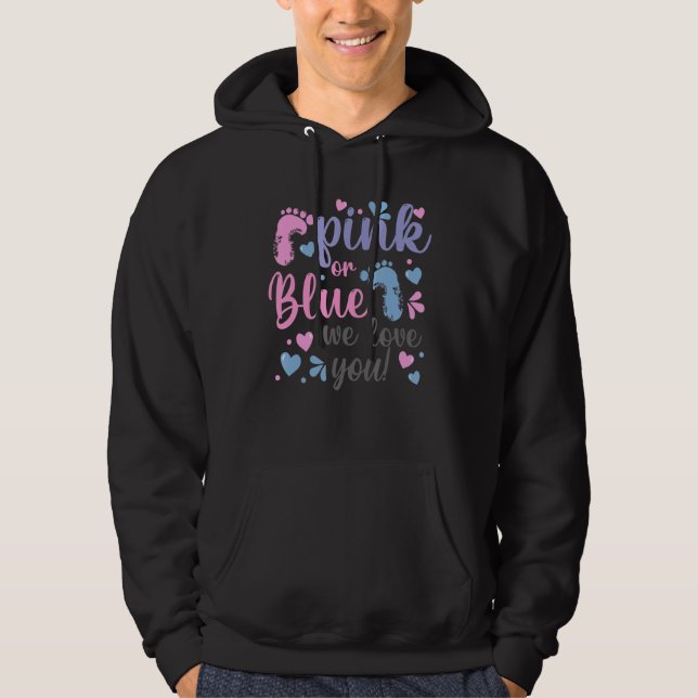 Moletom Rosa Ou Azul Nós Te Amo Chá de fraldas 1 (Frente)
