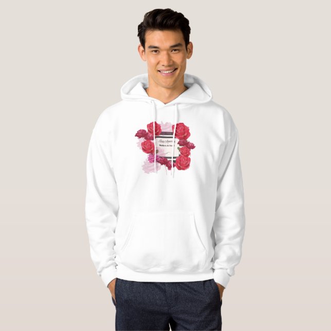Moletom Rosas de Aniversário de Casamento, Listras, Nomes  (Frente Completa)