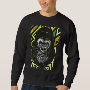 Moletom Rosto de Gorila de Macaco Irritado