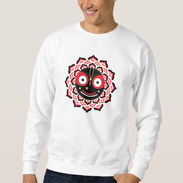 Moletom Rosto do Senhor Jagannath Chakra Divindade Hindu (Frente)
