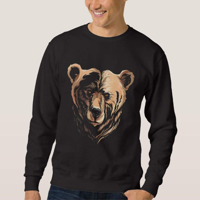 Moletom Rosto Grizzly Olhando Para A Cabeça (Frente)