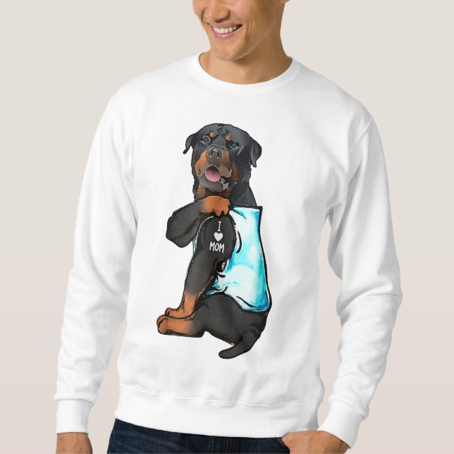 Moletom Rottweiler Eu Amo A Mãe Tatuagem (Frente)
