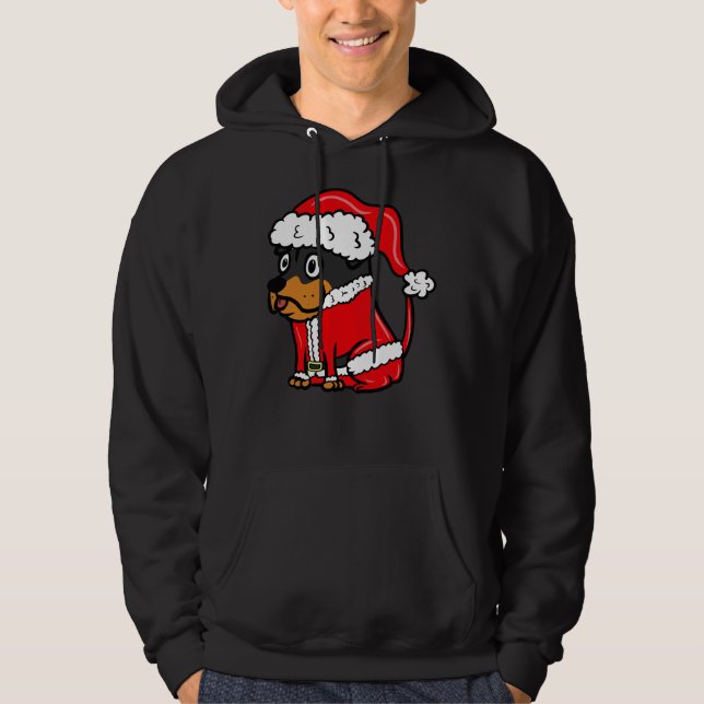 Moletom Rottweiler Fato de Pai Natal (Frente)