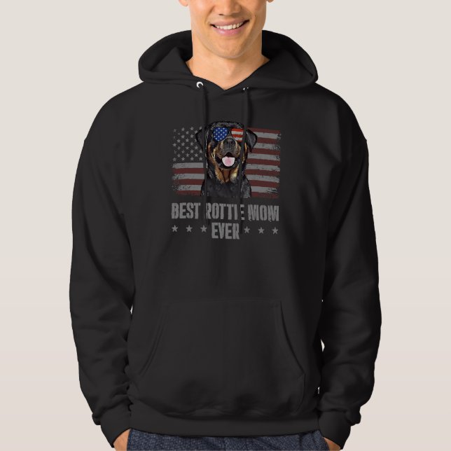 Moletom Rottweiler Melhor Cachorro Mãe Alguma Vez Retro (Frente)