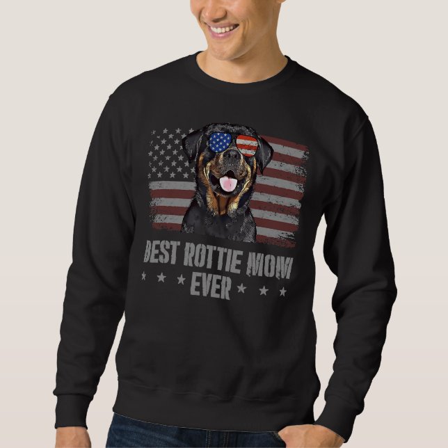 Moletom Rottweiler Melhor Cachorro Mãe Alguma Vez Retro (Frente)