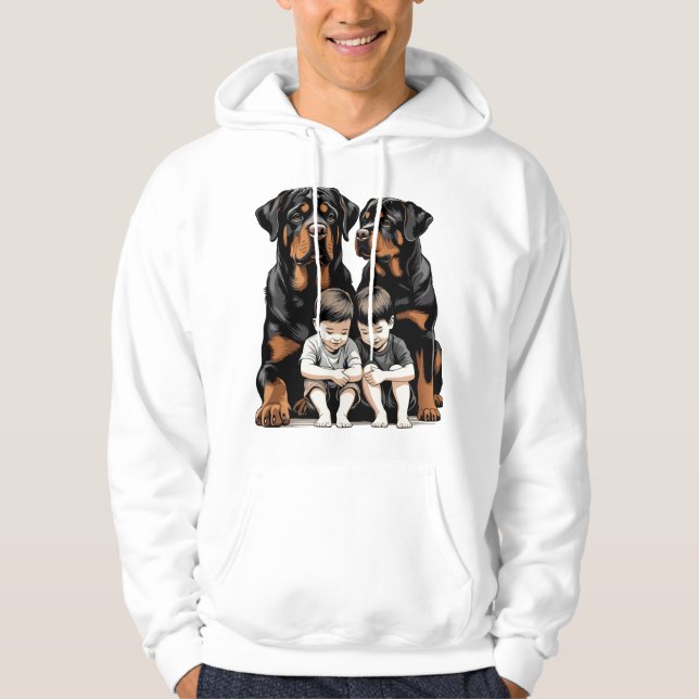 Moletom Rottweilers, Mascote de Família Protetora (Frente)