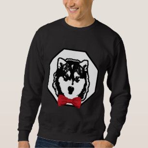 Moletom Rouco Vestindo Red Bowtie Bonitão Cachorro Bonito