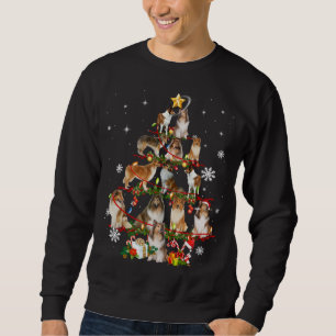 Moletom Rough Collie Christmas Tree Lights Sweet Dog Chr