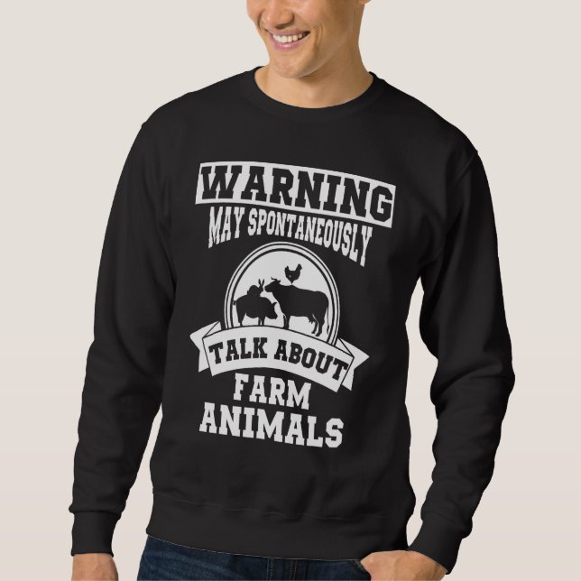 Moletom Roupa fazenda de animais - Design de animais de es (Frente)