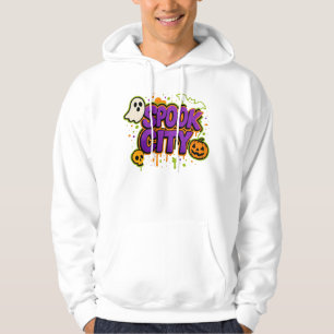 Moletom Roupas de Grafite de Cidade Spooky do Halloween Un