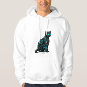 Moletom Roupas de Jogador de Gato Futurista Cyberpunk Cybe