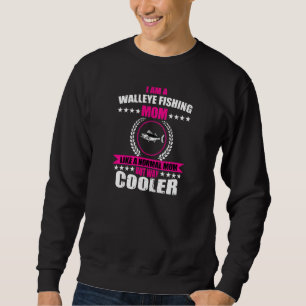 Moletom Roupas de Mãe de Pesca de Walleye Feminino Para Pe