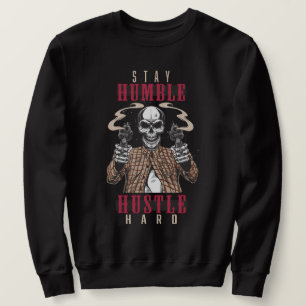 Moletom Roupas de Rua 'Permaneça Humilde Trabalhe Duro' Cr