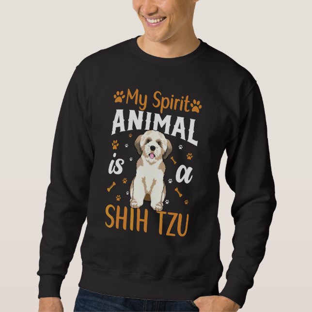 Moletom Roupas Para Cães Shih Tzu Para Proprietários de Sh (Frente)