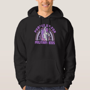 Moletom Roxo Para Crianças Militares Filho Militar Mês U