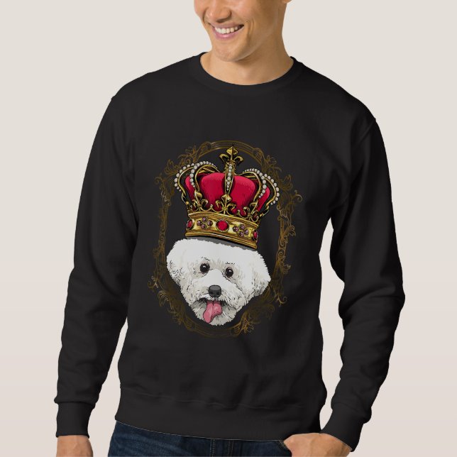 Moletom Royal Bichon Frise King Queen Princess Doggo Puppy (Frente)