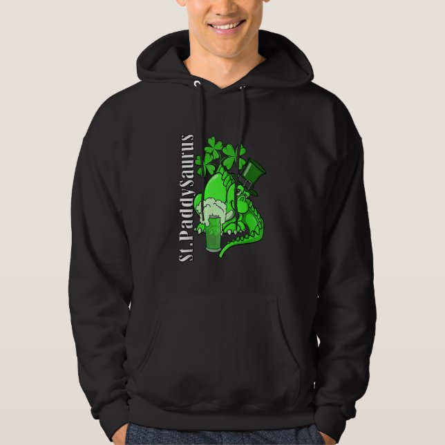 Moletom Rua de Cerveja Verde do Dinossaur Dia de São Patrí (Frente)