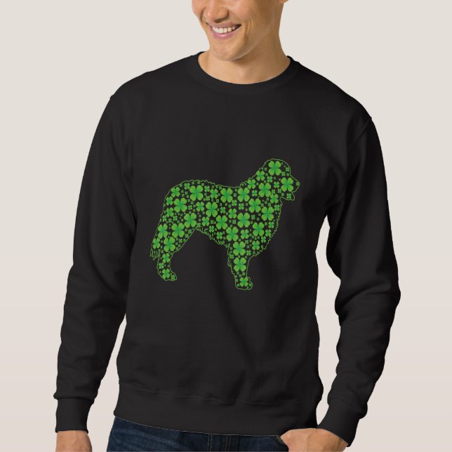 Moletom Rua Engraçado Patrick S Day Bernese Mountain Dog S (Frente)