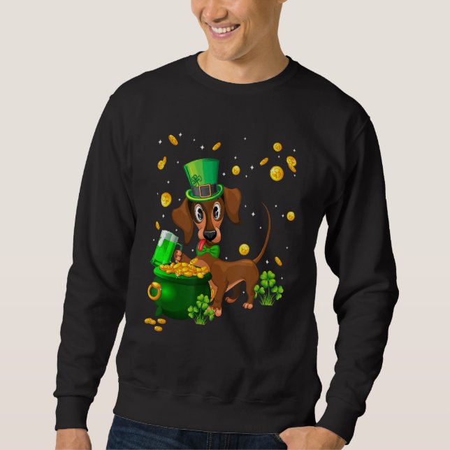 Moletom Rua Patrick S Day Irish Clover Dog (Frente)