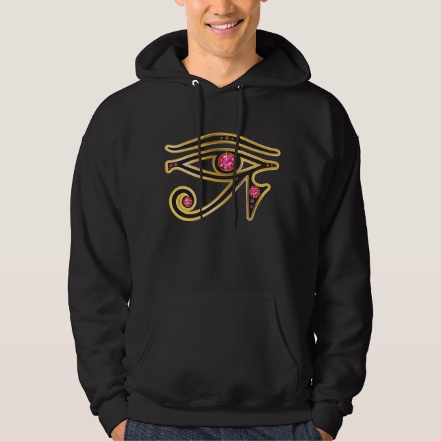 Moletom Ruby Eye Ra no Dourado Mens Hooded Sweatshirt (Frente)
