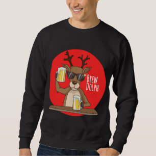 Moletom Rudolph Brewdolph Reindeer Funny Beer Christmas Cr