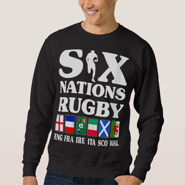 Moletom Rugby 6 Nações Reino Unido França Irlanda Itália (Frente)