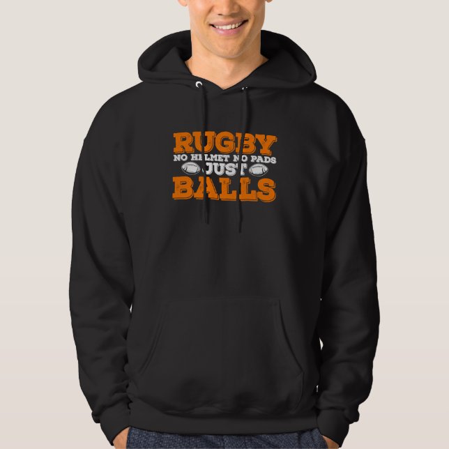 Moletom Rugby Sem Capacete Sem Pads Apenas Bolas (Frente)