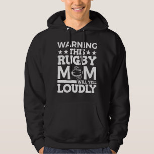 Moletom Rugby Warning This Rugby Mamãe Vai Gritar Loucamen