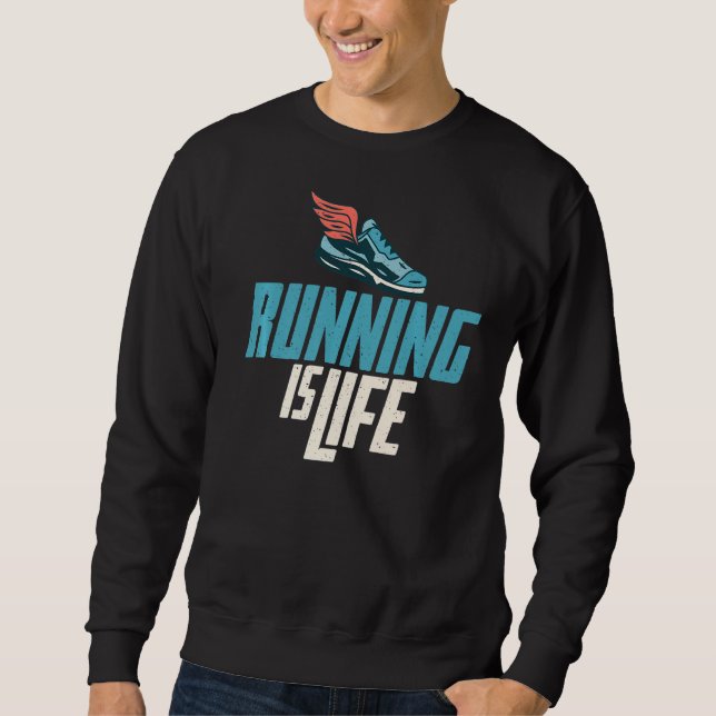Moletom Running Is Life Marathon Runner (Frente)
