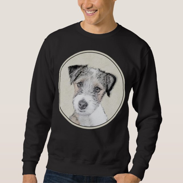 Moletom Russell Terrier Rough Painting - Arte Original de  (Frente)
