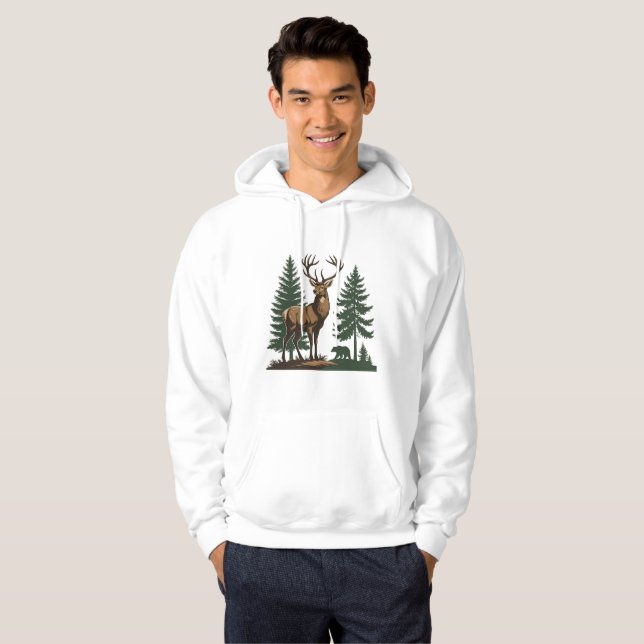 Moletom Rustic Forest Deer Hoodie (Frente Completa)
