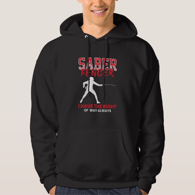 Moletom Saber Fencer - Treinador de Esgrima Combate aos Es (Frente)