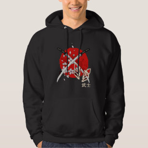 Moletom Saca de Katana de Samurai da Flor de Cerejeira Jap