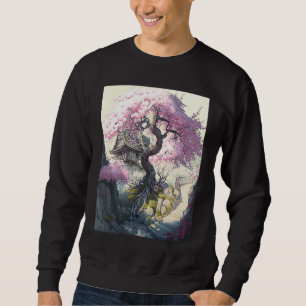 Moletom Sakura Cherry Blossom - Pintura em Castelo Japonês