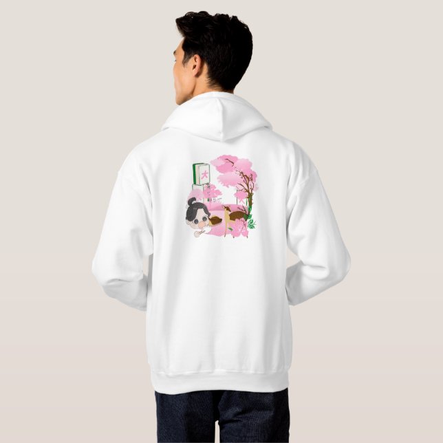 Moletom Sakura Deer & Mahjong Blossom Dream (Parte Traseira Completa)