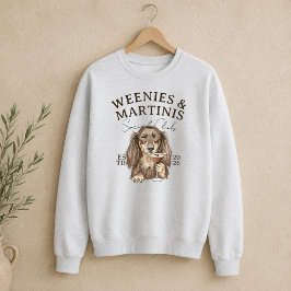 Moletom Salsichinhas Desenhadas à Mão e Dachshund Martinis
