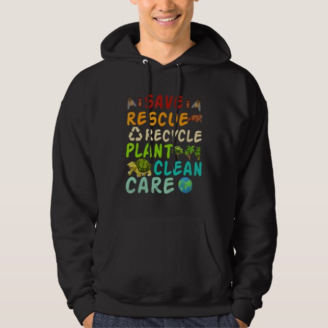 Moletom Salve Abelhas Salvando Animais Reciclar Plastict E (Frente)
