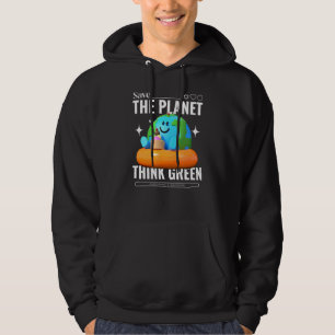 Moletom Salve O Pense verde Do Planeta