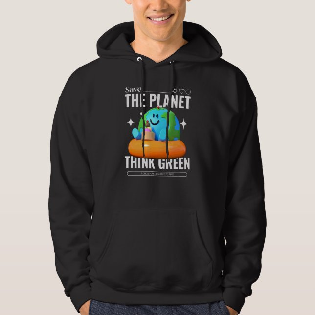 Moletom Salve O Pense verde Do Planeta (Frente)